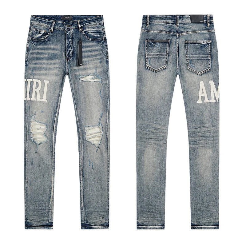 PURPLE BRAND Jeans Distressed and paint-splatter denim — AM340