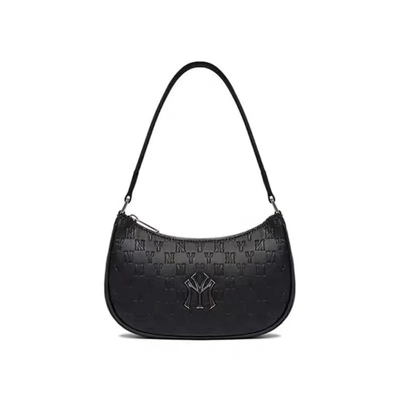 MLB Shoulder Bags NY Monogram Embossed Bag — iron standard black