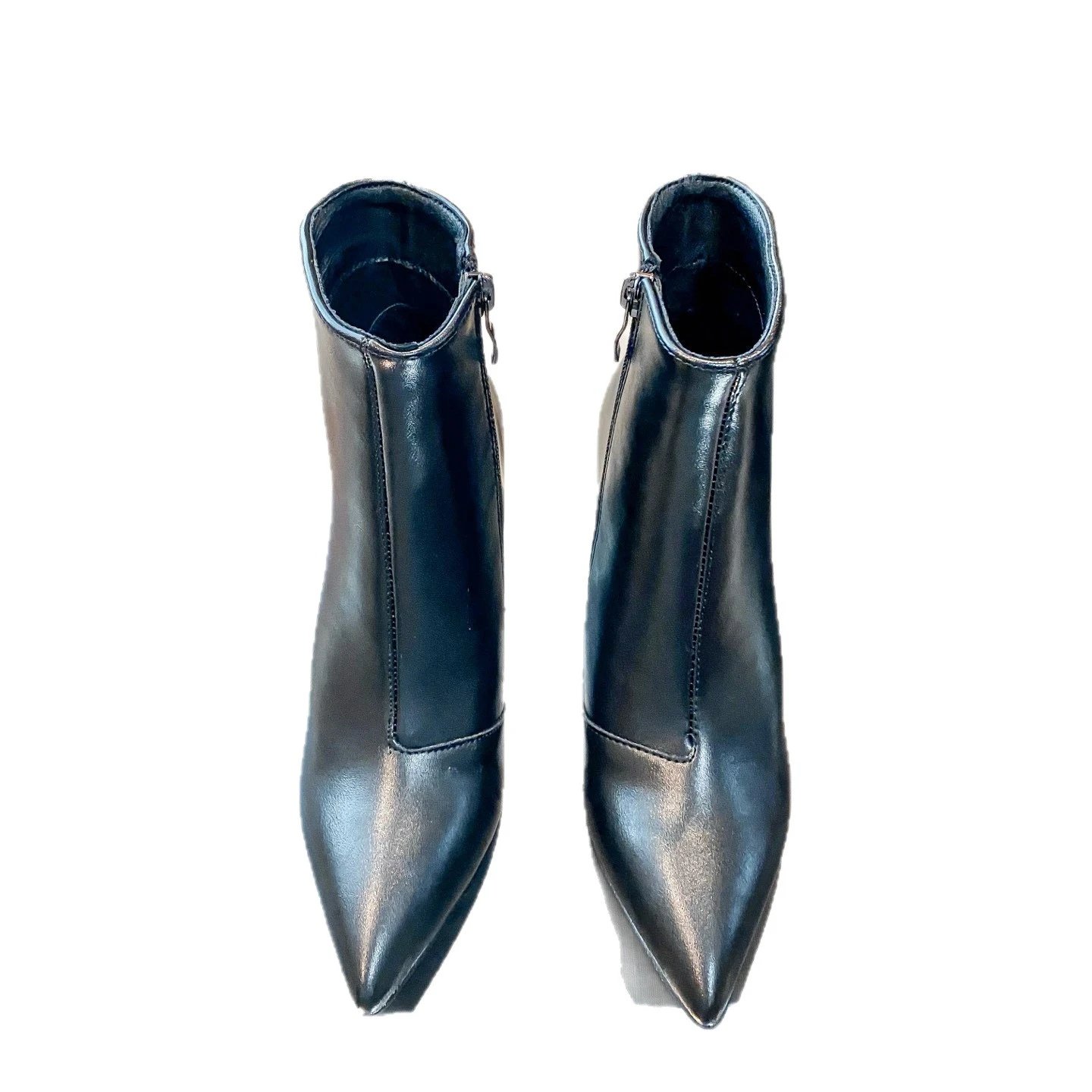 Saint Laurent Boots Pointed-Toe Ankle with Logo Heel image 5