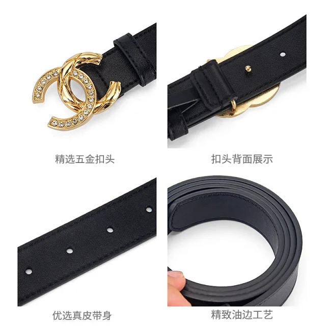 Chanel Belts Rhinestone Interlocking CC Buckle product detail image 4