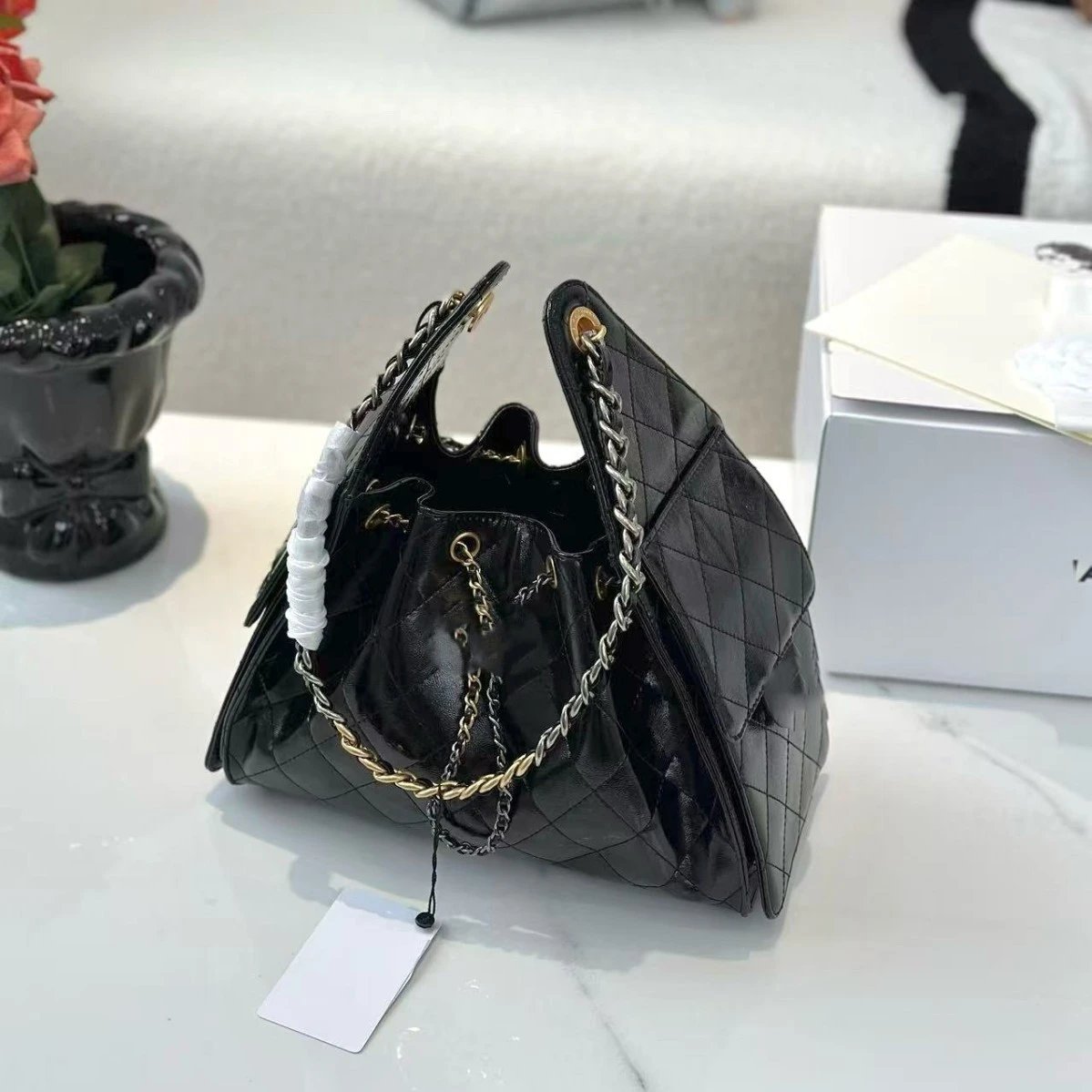 Chanel Shoulder Bags 25 drawstring chain bag image 4