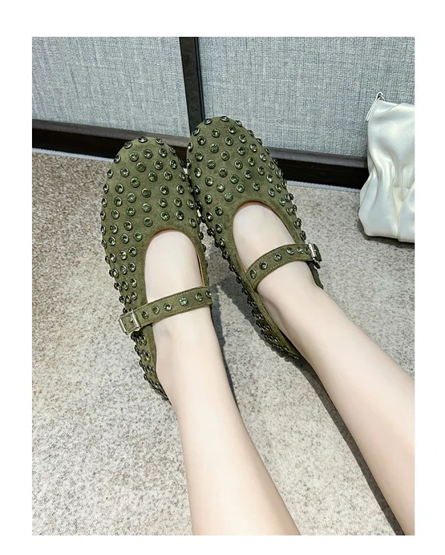 Alaïa Casual Shoes Studded Buckle Mary Jane Flats product detail image 25