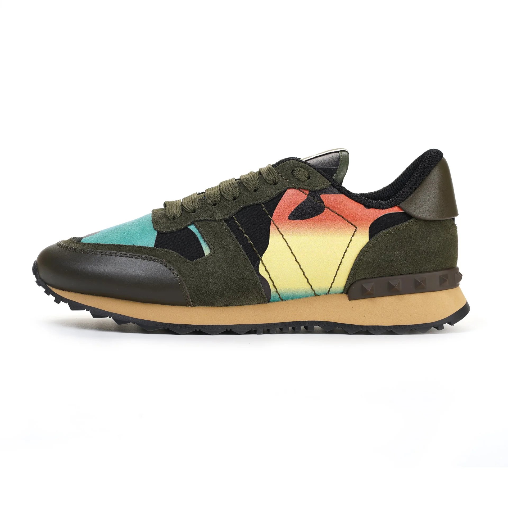 Unbranded Sneakers Low-Top Camouflage Studded — 36