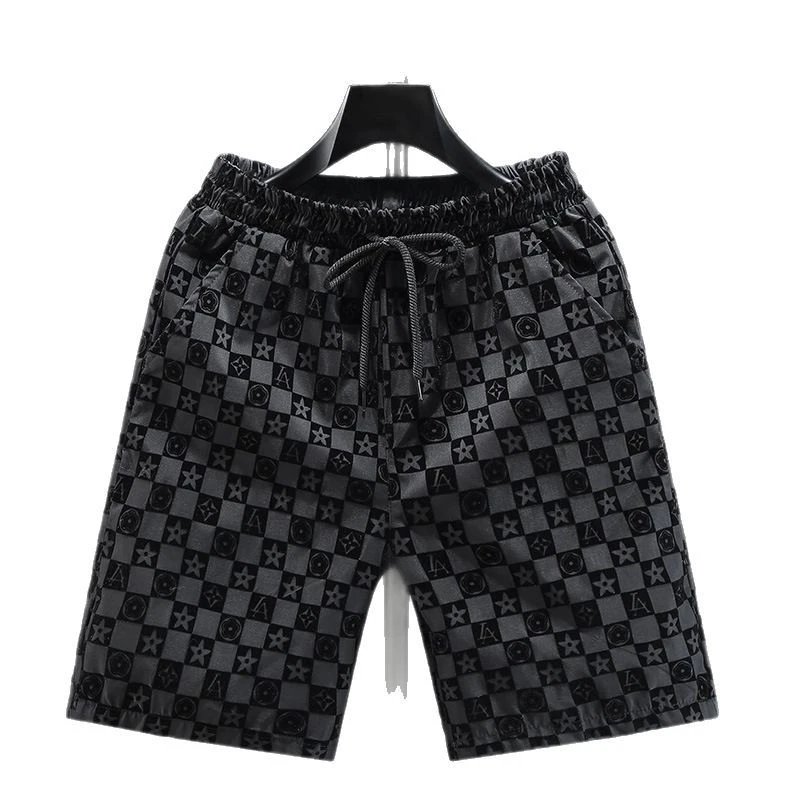 Versace Shorts Elastic-waist drawstring all-over logo-print image 5