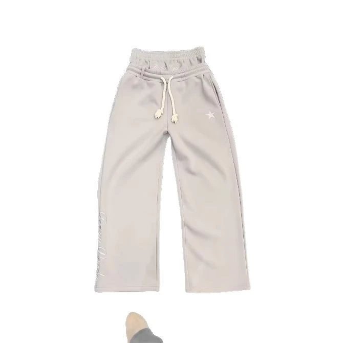 Palm Angels Trousers Double-waistband wide-leg sweatpants with star embroidery image 5