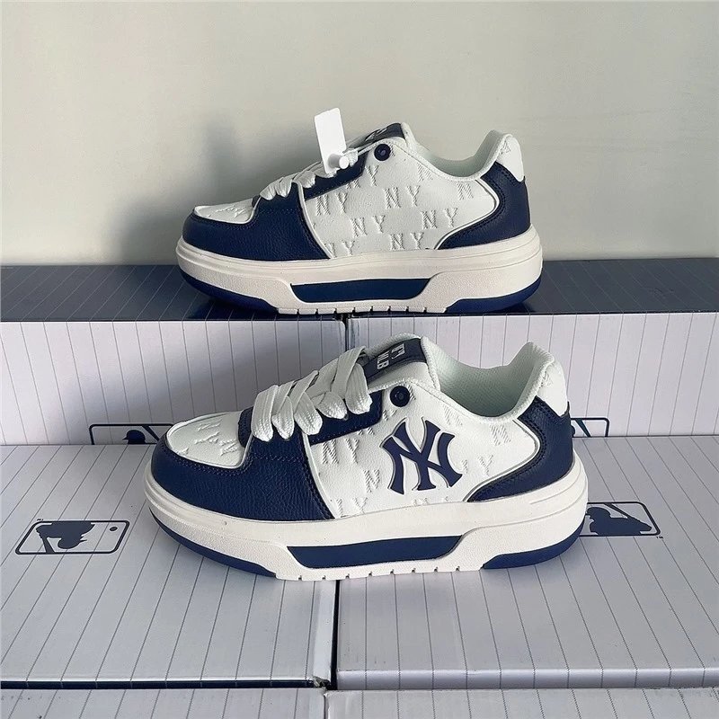 MLB Sneakers Low-Top Platform with NY Logo — small standard navy blue