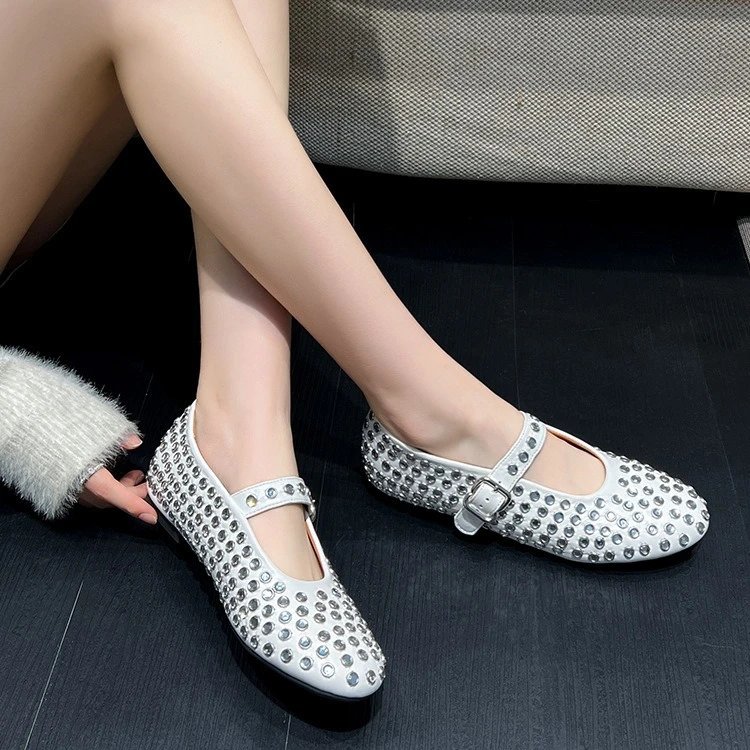 Alaïa Casual Shoes Studded Buckle Mary Jane Flats image 4