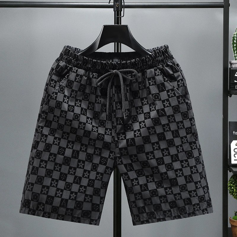 Versace Shorts Elastic-waist drawstring all-over logo-print — 6 K 71 five-pointed star