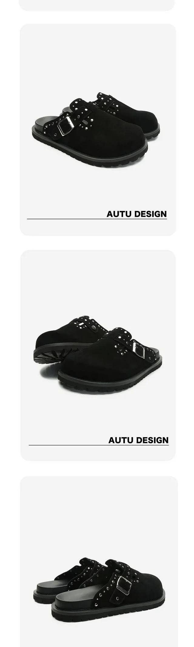 Unbranded Slippers Studded Buckle Mule Clogs product detail image 3