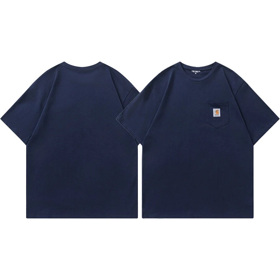 Carhartt T-Shirts Short-Sleeve Pocket T-Shirt with Logo Patch — 01 Blue