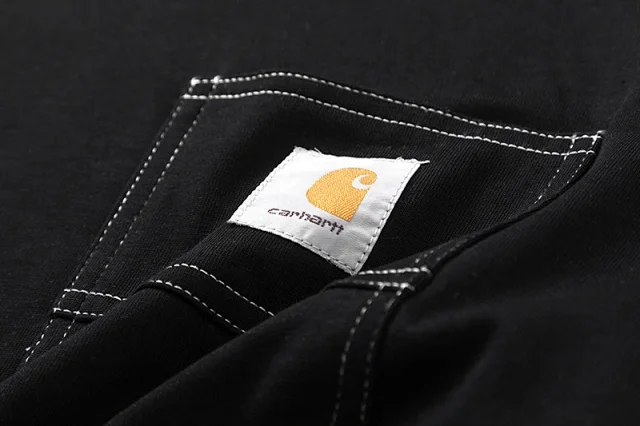 Carhartt T-Shirts Short-Sleeve Pocket T-Shirt with Logo Patch product detail image 8