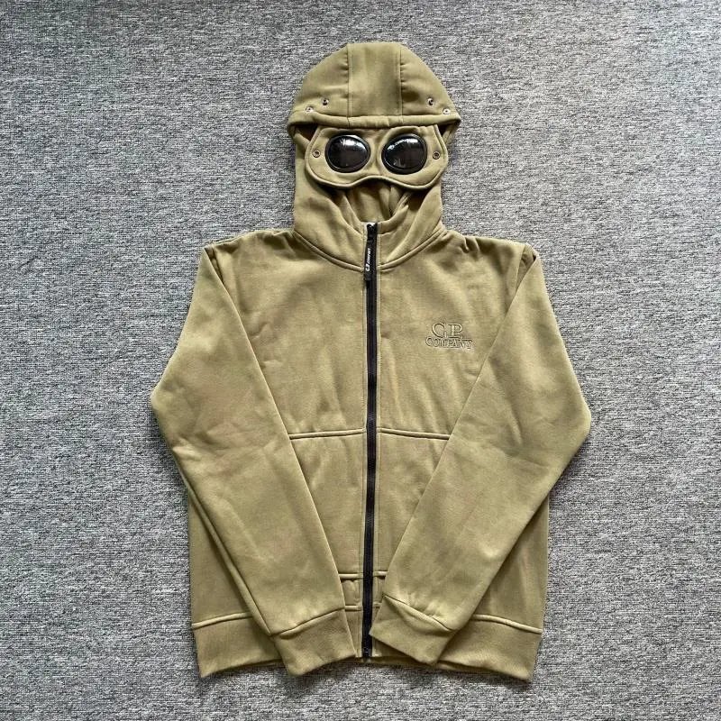 C.P. Company Hoodies & Sweatshirts Zip-up hooded sweatshirt with embroidered logo and split kangaroo pockets image 4