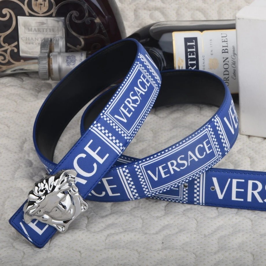 Versace Belts Logo-print belt with Medusa-head buckle image 3