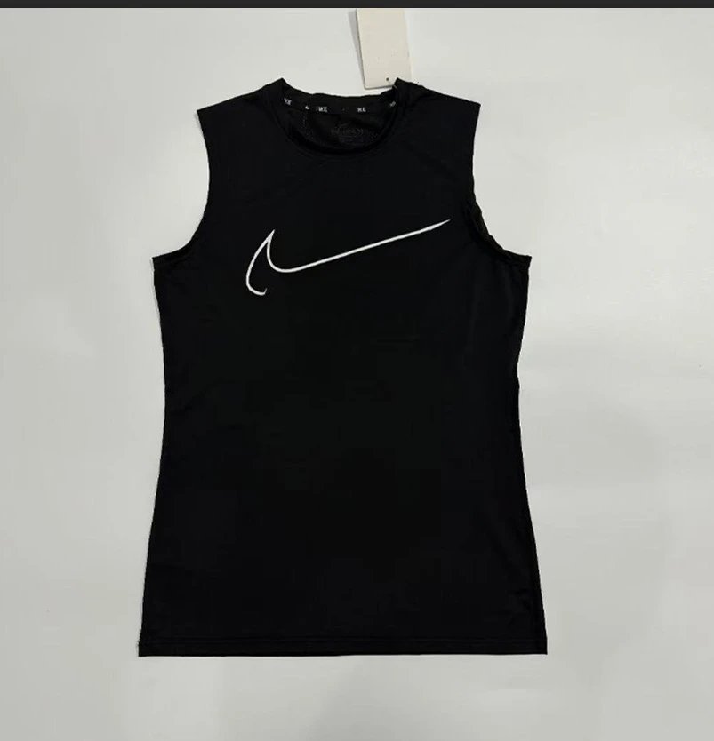 Nike Dri-FIT sleeveless compression tank top — 261 Large-size NK black tank top