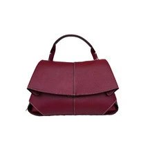 Polène Handbags Top-handle flap bag with pleated side panels — Sandalwood Brown [In Stock, Ships Immediately]