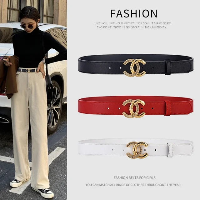 Chanel Belts Rhinestone Interlocking CC Buckle product detail image 2