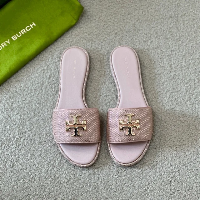 Tory Burch Sandals Rhinestone slide with Double T logo hardware product detail image 5