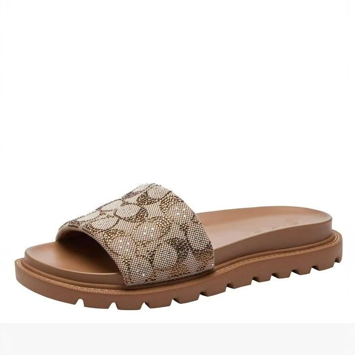 Coach Slippers Logo-pattern slide with lug sole image 2