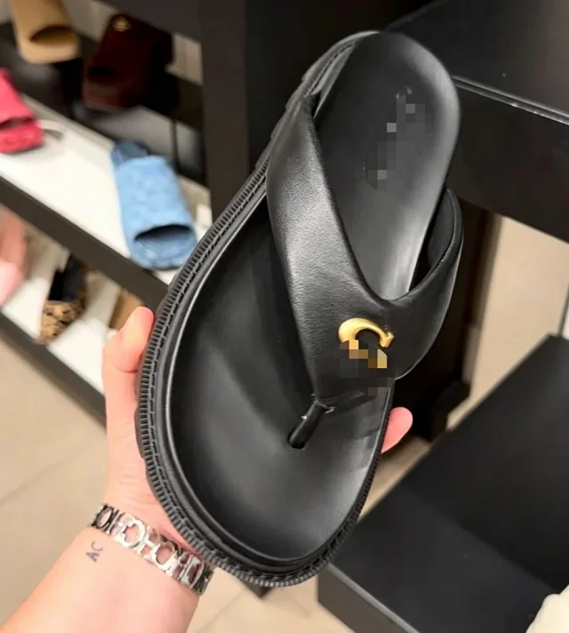 Coach Slippers Logo-pattern slide with lug sole product detail image 15