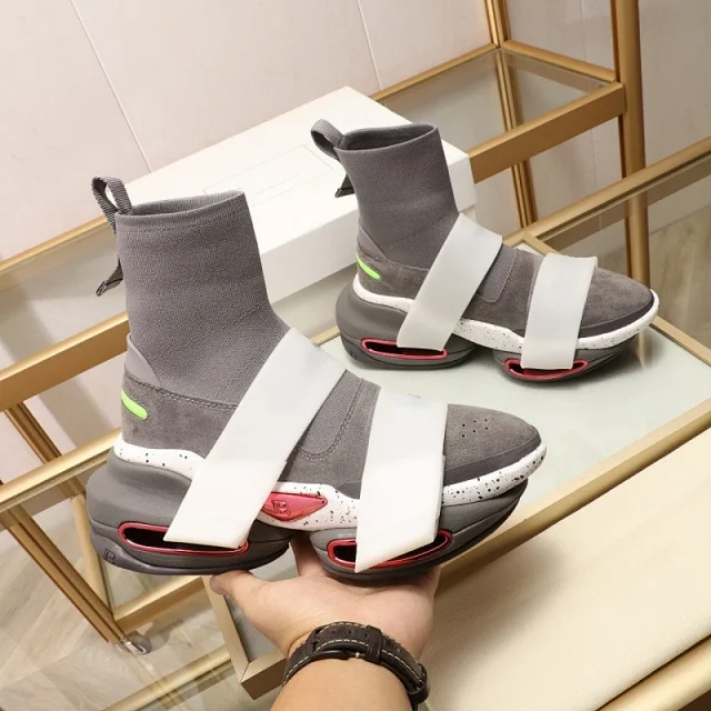 Unbranded Boots Knit sock sneakers with wide crossover straps and chunky platform soles product detail image 4