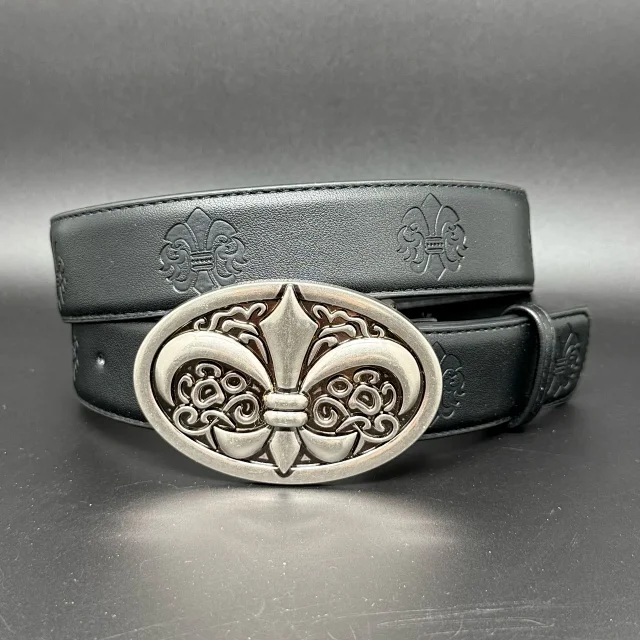 Unbranded Belts Embossed Cross Pattern with Ornamental Buckle product detail image 3