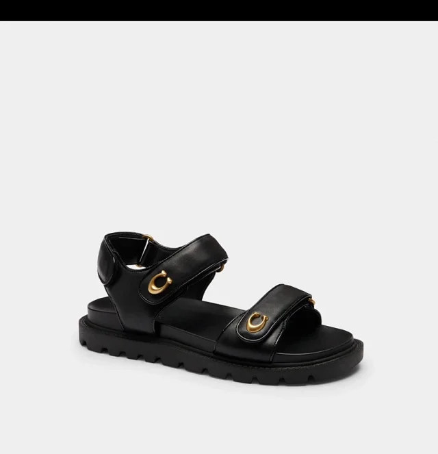 Coach Slippers Logo-pattern slide with lug sole product detail image 22