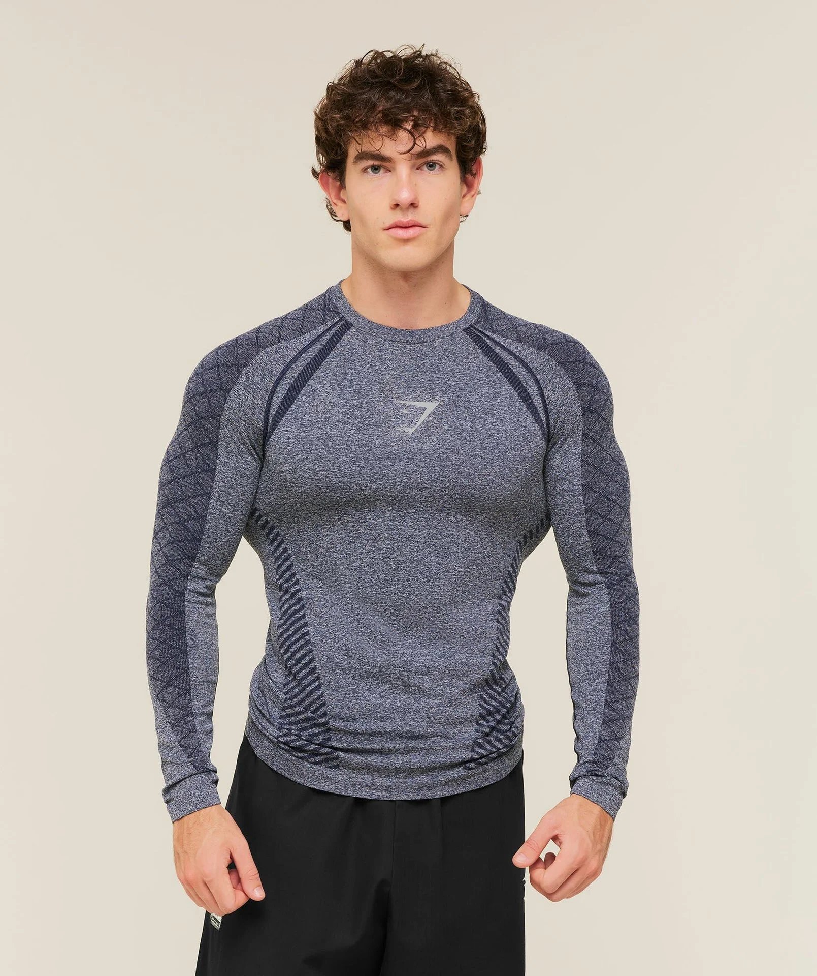 Gymshark Shirts Vital Seamless Long Sleeve T-Shirt — Light gray