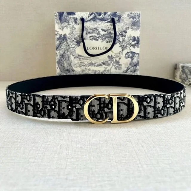 Unbranded Belts Monogram-pattern buckle belt product detail image 1