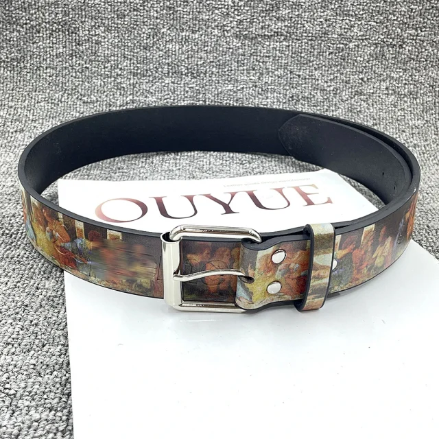 Supreme Belts Logo-Print Metal Buckle Belt product detail image 7