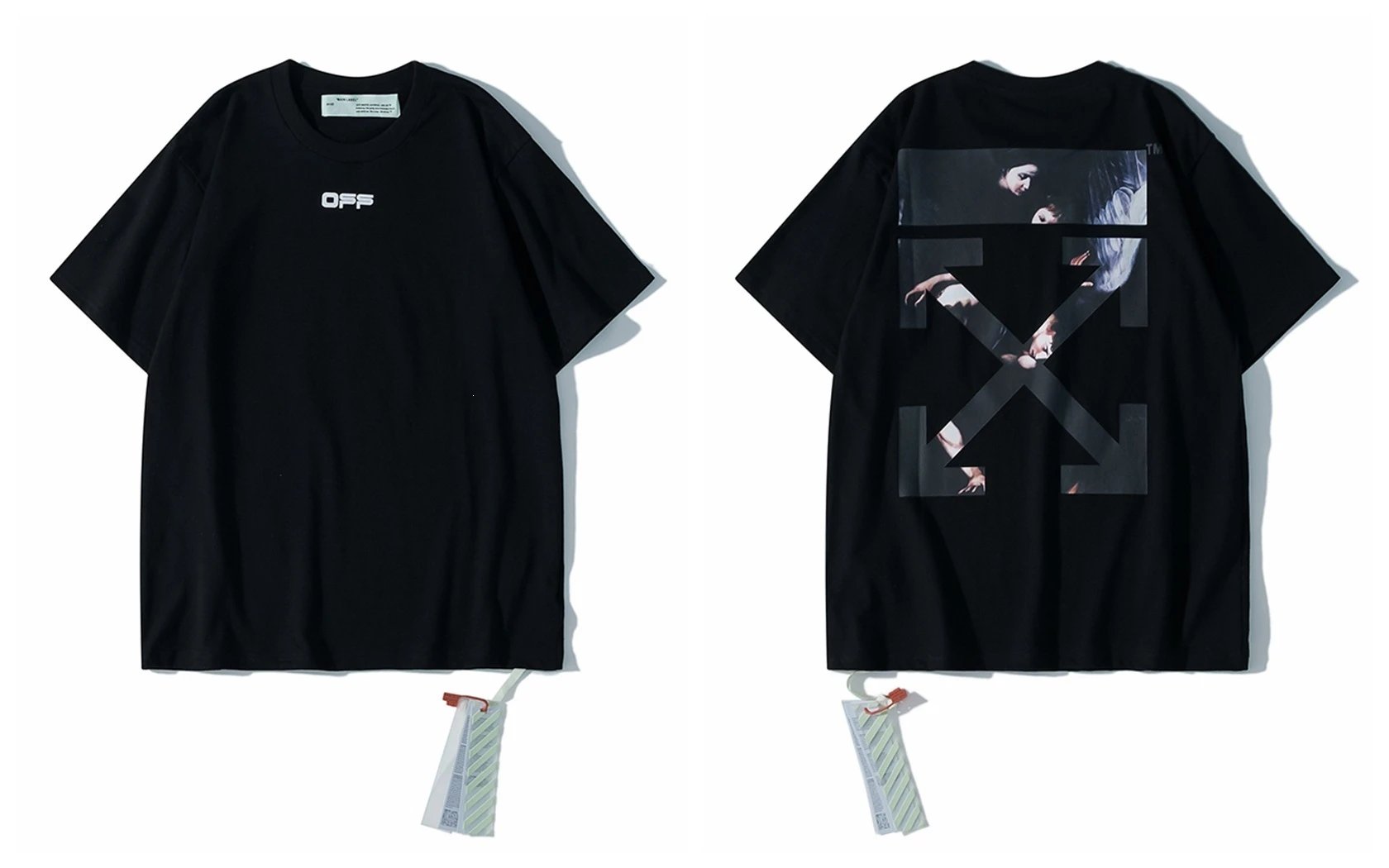 Off-White T-Shirts Short-sleeve graphic arrow-print T-shirt — 696 Black