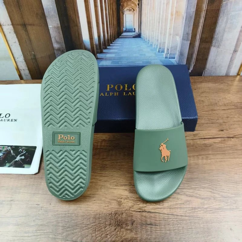 Polo Ralph Lauren Slippers Wide-strap slide with player emblem image 3