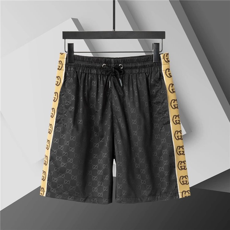 Louis Vuitton Shorts Elastic Drawstring Monogram-Print — 3640 black