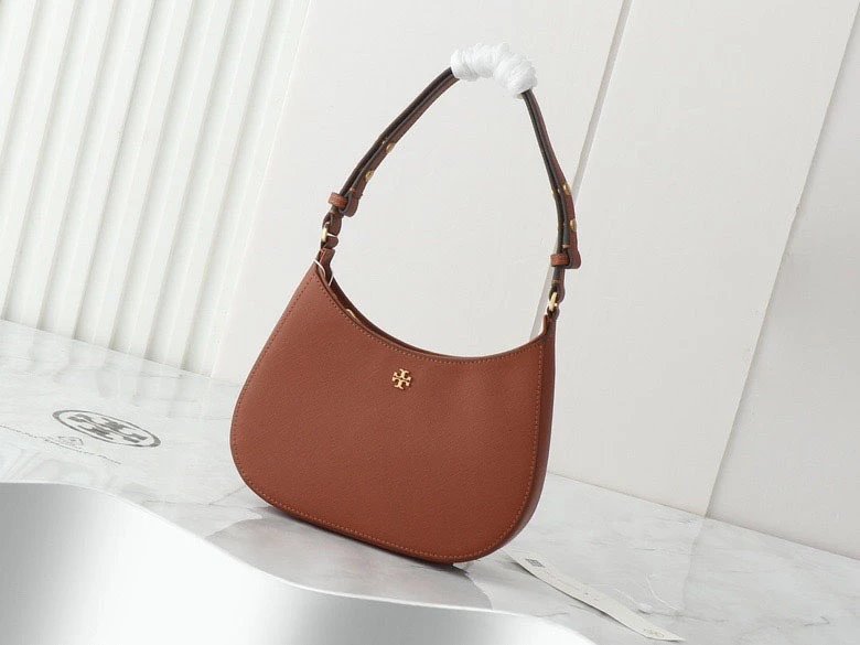 Tory Burch Shoulder Bags Crescent Bag — Brown 22*14*6 CM
