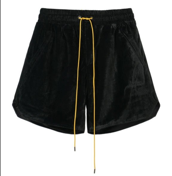 Rhude Shorts Logo-Print Drawstring — K8006 Black