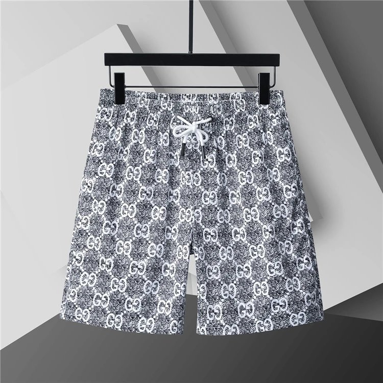 Louis Vuitton Shorts Elastic Drawstring Monogram-Print — 3744 gray