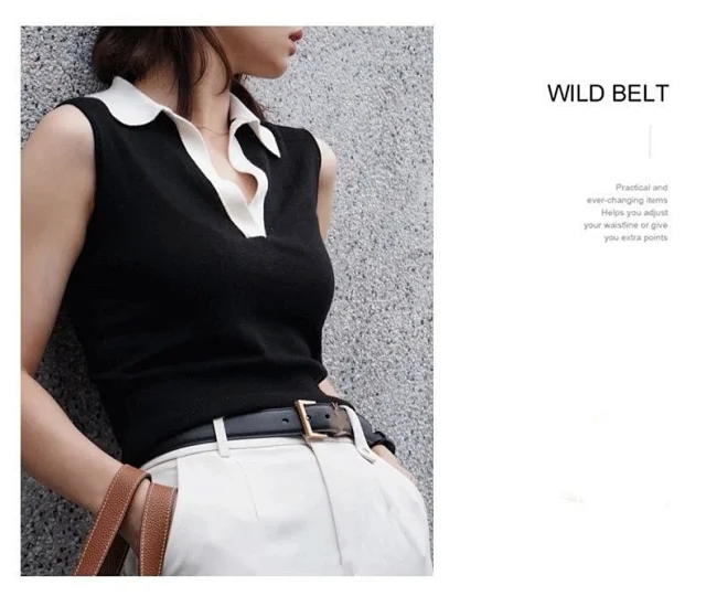 Saint Laurent Belts YSL Monogram Buckle Leather Belt product detail image 15