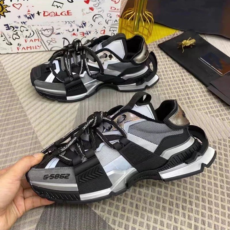 Dolce & Gabbana Sneakers G-5862 low-top chunky — gray