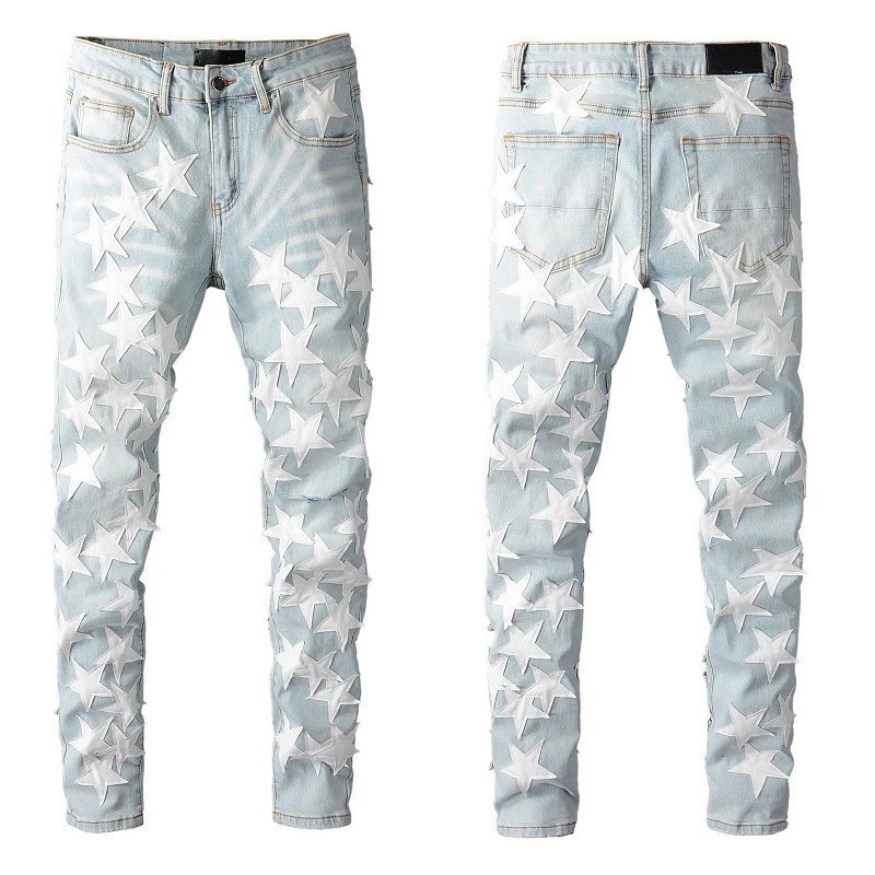 AMIRI Jeans Skinny with Star Appliqués image 4