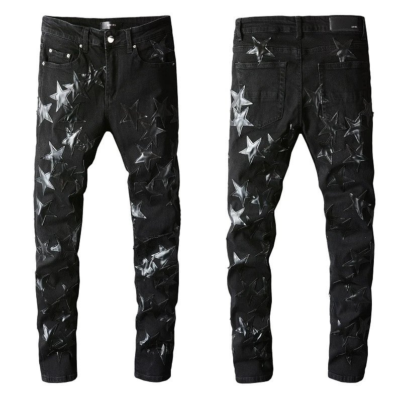 AMIRI Jeans Skinny with Star Appliqués — 691
