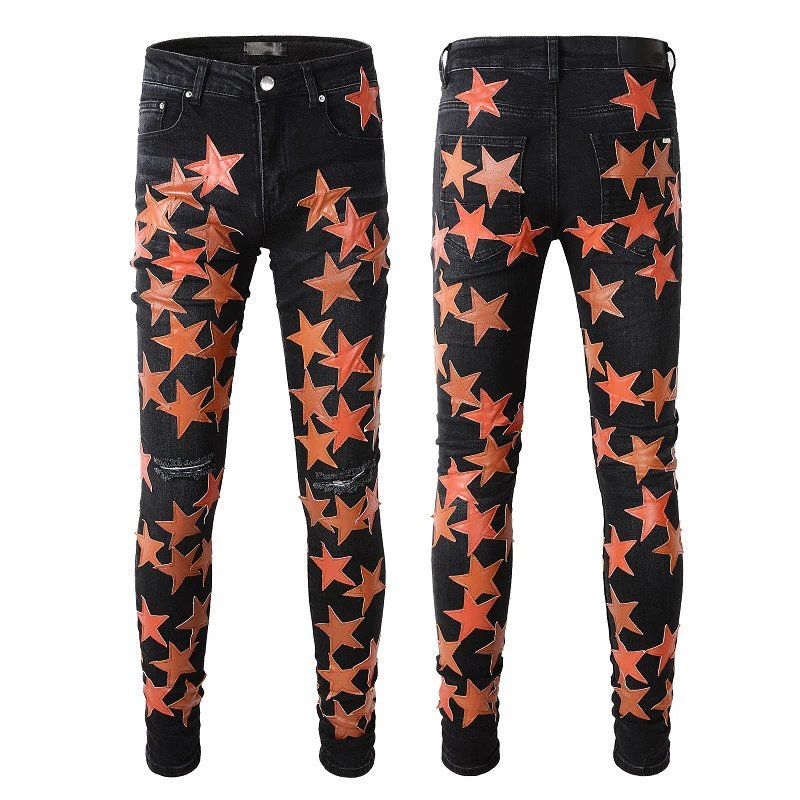 AMIRI Jeans Skinny with Star Appliqués image 3