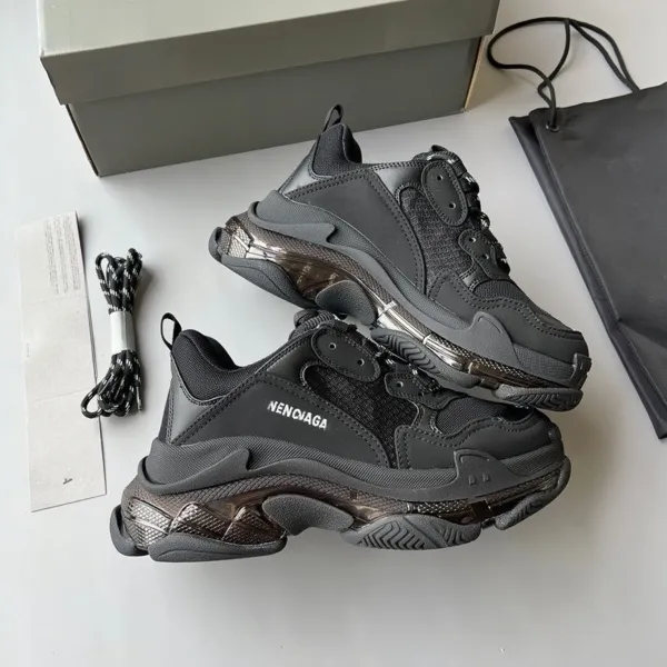 Design Balenciaga Triple S Off-White Inspired Cream Chunky Sneakers - 6