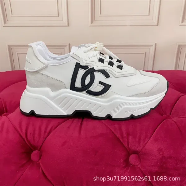 Dolce & Gabbana Sicily Sneakers White Red Gold Embroidered Logo Sneakers - 5