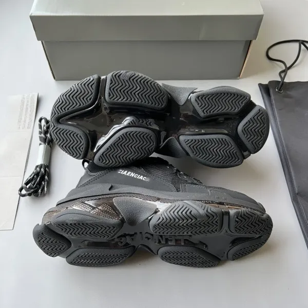 Design Balenciaga Triple S Off-White Inspired Cream Chunky Sneakers - 8