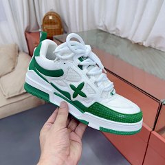 (Shipping within 1-3 days) LV А FG Н Bread Shoes Women's Thick Bottom Inner Height Skateboarding Shoes Comfortable, Casual, Versatile Sports Shoes Men's Basketball Trendy Shoes