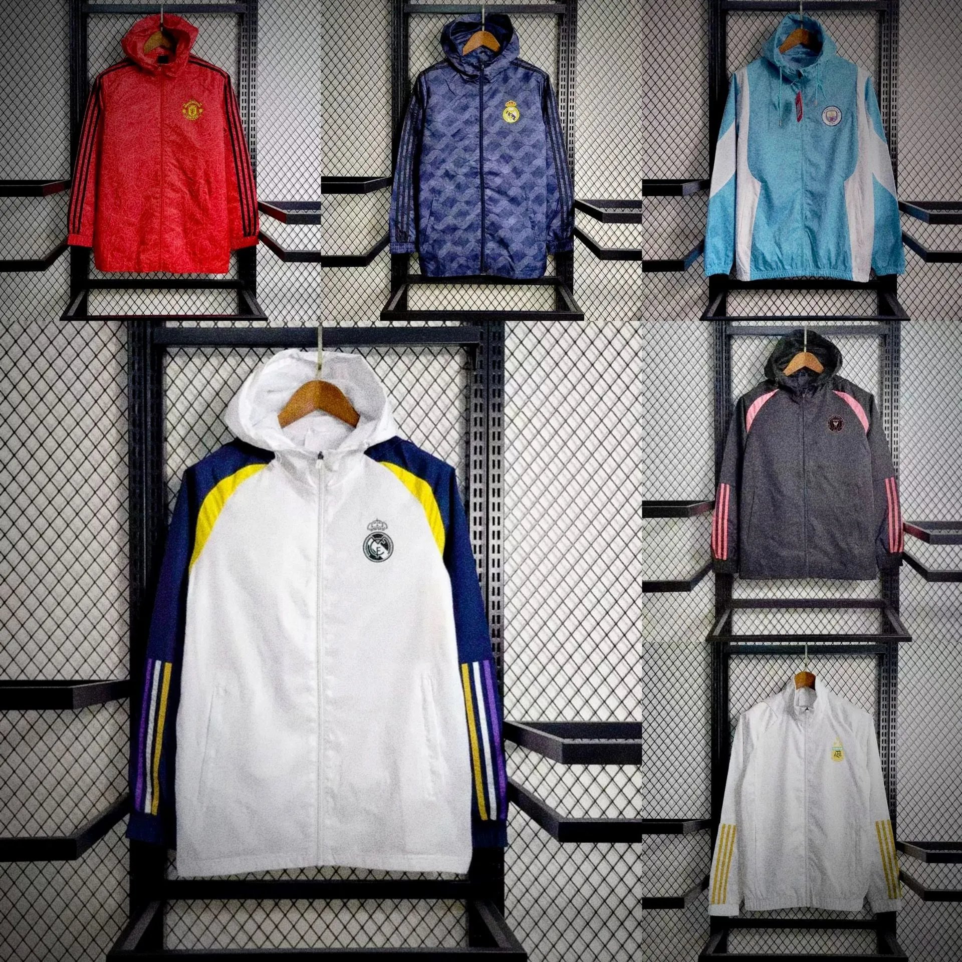 Football sports casual hooded windbreaker outer