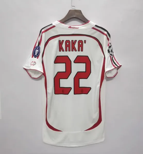 AC Milan 2006-07 Champions League Away Jersey White / Red - 1