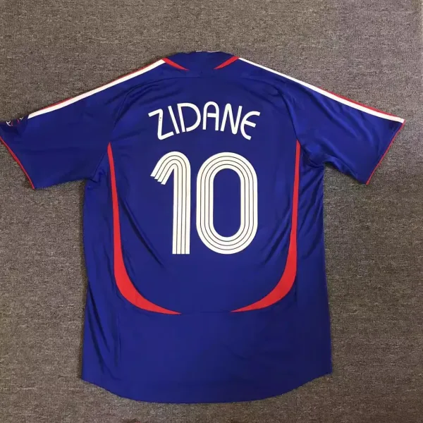Design France National Team 2006 Away Jersey Zidane #10 Blue Jersey - 1
