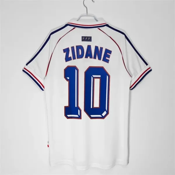 Design France National Team Zidane #10 Away Jersey White Jersey - 1