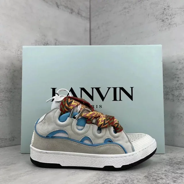 Lanvin Sneakers Curb with Oversized Patterned Laces product detail image 8