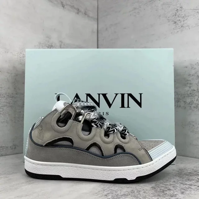 Lanvin Sneakers Curb with Oversized Patterned Laces product detail image 10